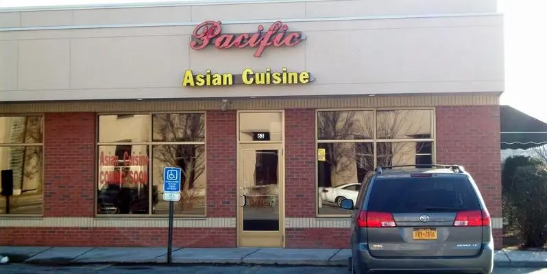 Here's a picture of the front of the restaurant at Pacifc Asian Cuisine, a Chinese restaurant in RI