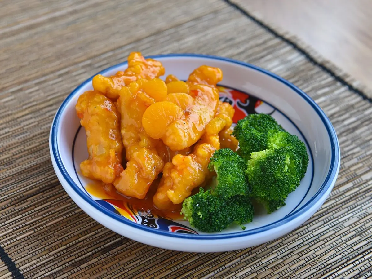 Pacifc-Asian-Cuisine-Chinese-restaurant-Sweet-and-Sour-Chicken-RI Sweet and Sour Chicken is tender chicken strips coated in a crispy batter, glazed with a tangy - sweet sauce